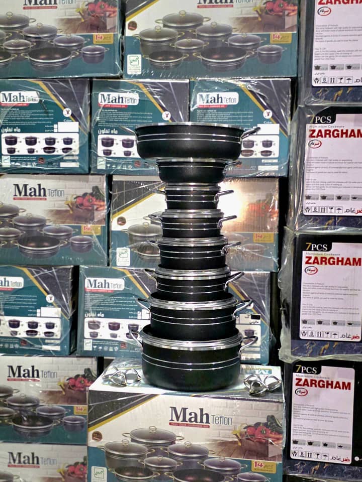 سرویس ۱۴ پارچه اقتصادی دسته فلزی