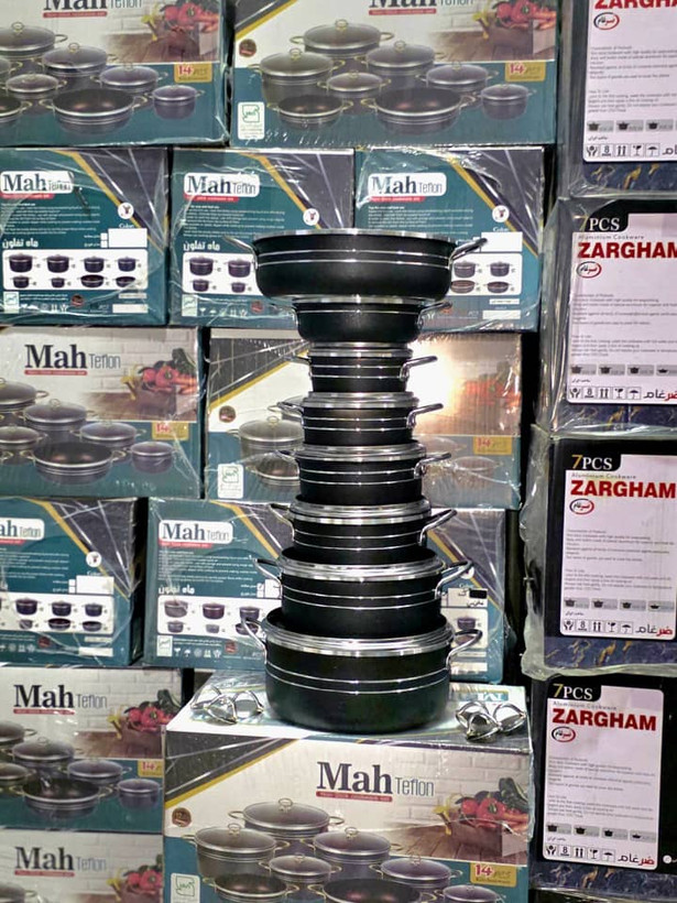 سرویس ۱۴ پارچه اقتصادی دسته فلزی